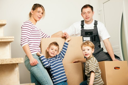 Customer inspecting belongings after a successful move